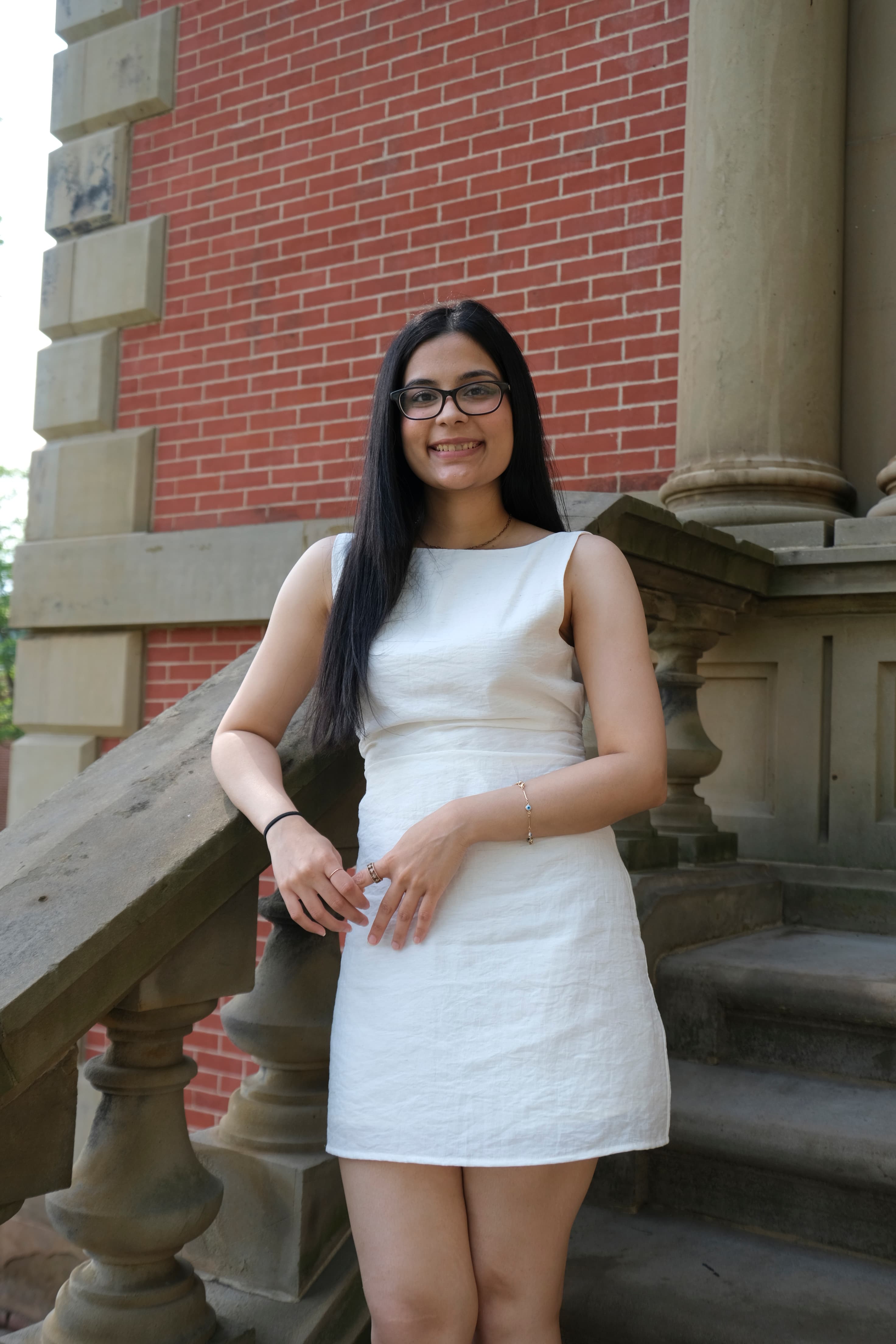 Shreya standing outdoors